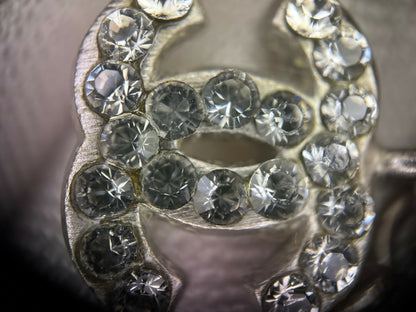 Chanel Vintage 06P Rhinestone Sliver Toned Heart Necklace