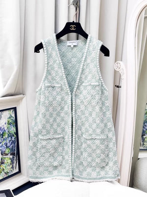 Chanel 23SS Green Knit Vest