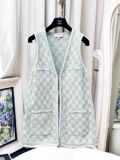 Chanel 23SS Green Knit Vest