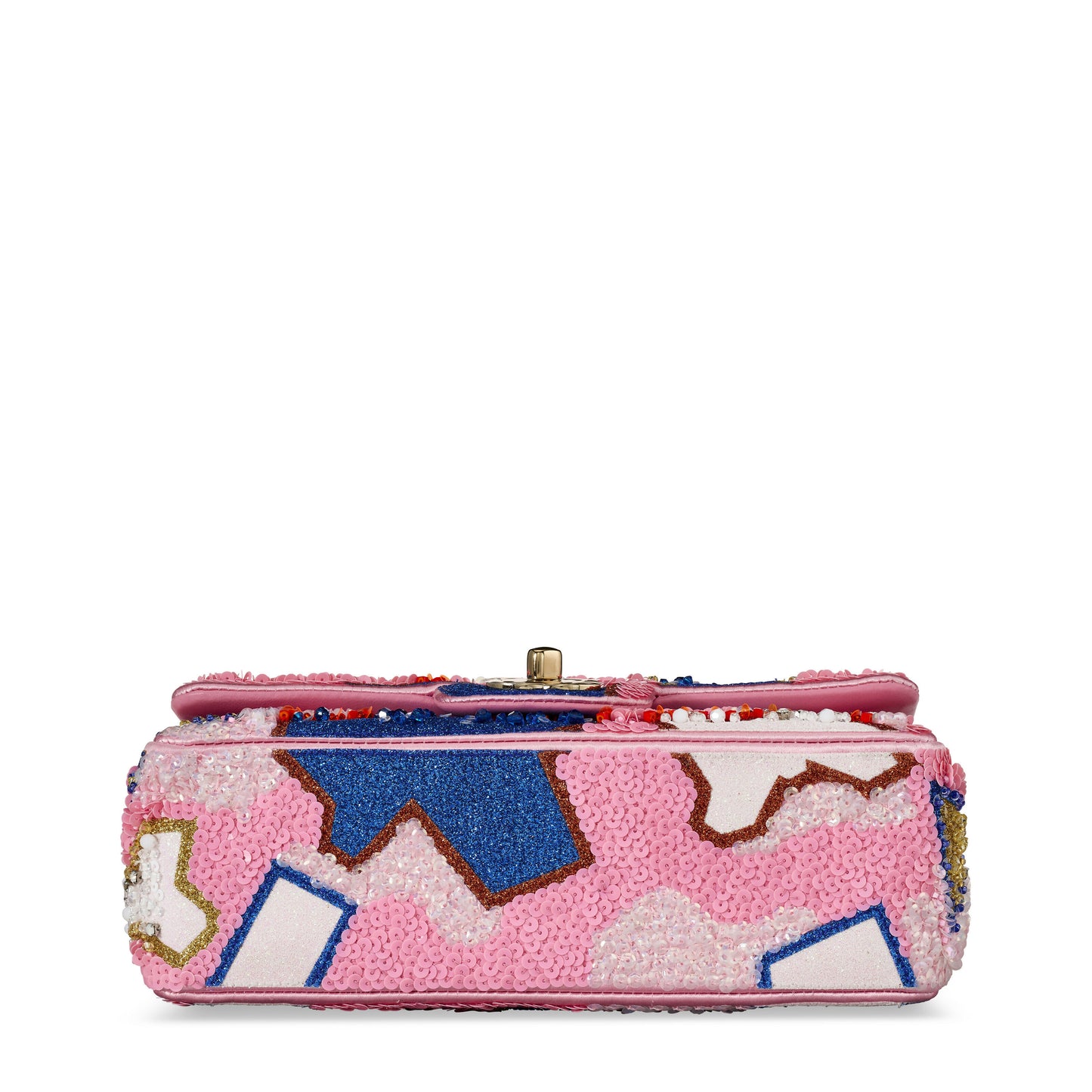 Chanel Classic Mini Rectangular Flap, Sequin and Glitter– Light Gold Hardware 2023