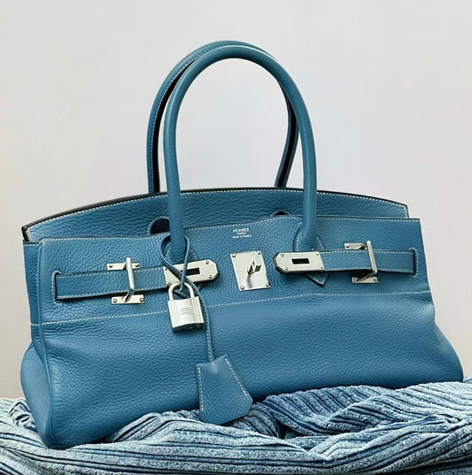 Hermes Birkin Shoulder JPG Bleu Jean TC leather Palladium hardware