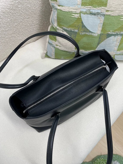 The Row Terrasse black calfskin shoulder bag