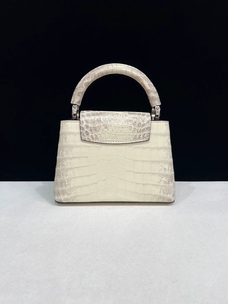 LV Louis Vuitton Capucines mini Himalayan crocodile leather