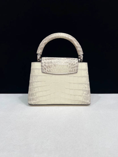 LV Louis Vuitton Capucines mini Himalayan crocodile leather