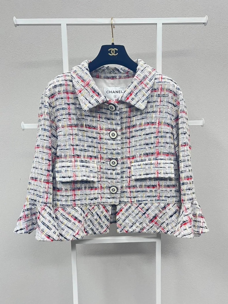 Chanel 2018 striped tweed jacket