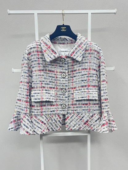Chanel 2018 striped tweed jacket