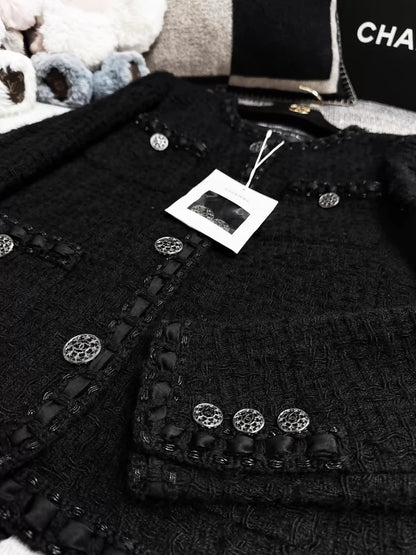 Chanel 16A black tweed jacket
