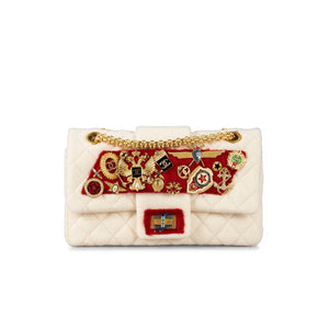 Chanel White Tweed 2.55 Medium Classic Double Flap Bag, Paris–Moscow Métiers d’Art 2009 collection.