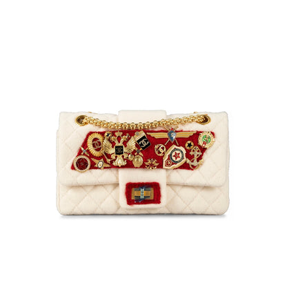 Chanel White Tweed 2.55 Medium Classic Double Flap Bag, Paris–Moscow Métiers d’Art 2009 collection.