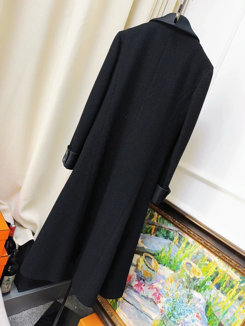 Chanel 18A black long coat