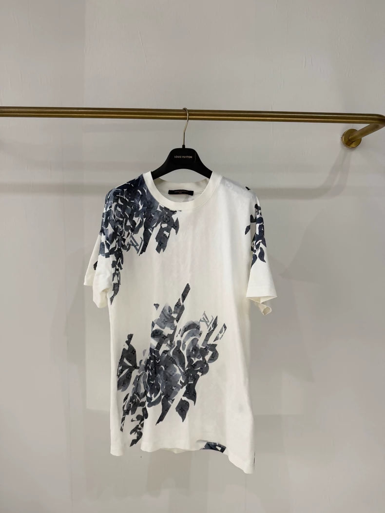 Louis Vuitton blue and white monogram print T-shirt