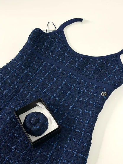 Chanel 24p Blue Tweed Dress