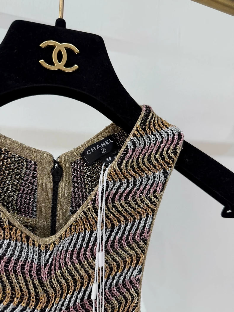 Chanel 24S iridescent knit jumpsuit