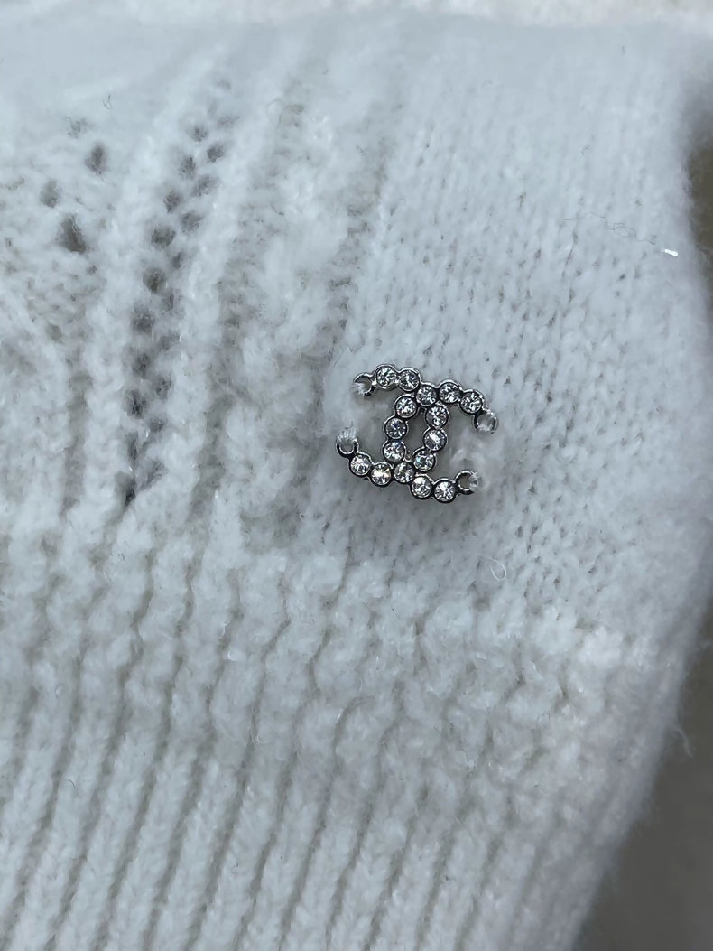 Chanel 23N ecru cashmere turtleneck sweater