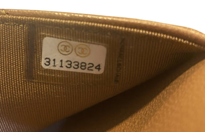 Chanel 19 Caramel Lambskin 21P Wallet On Chain WOC Mixed Metal Hardware