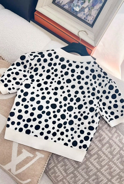 Louis Vuitton black dots top