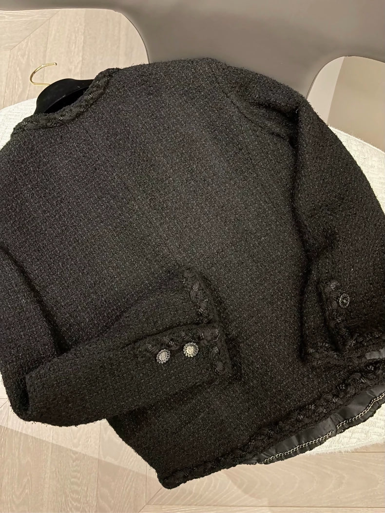 Chanel 11S Black Tweed Jacket