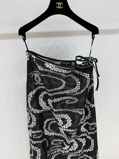 Chanel 25M coco beach series black skirt