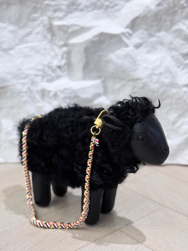 THOM BROWNE black lamb bag