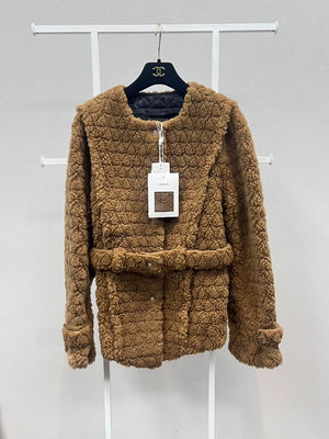 Chanel 21A Teddy Camel Fur Coat
