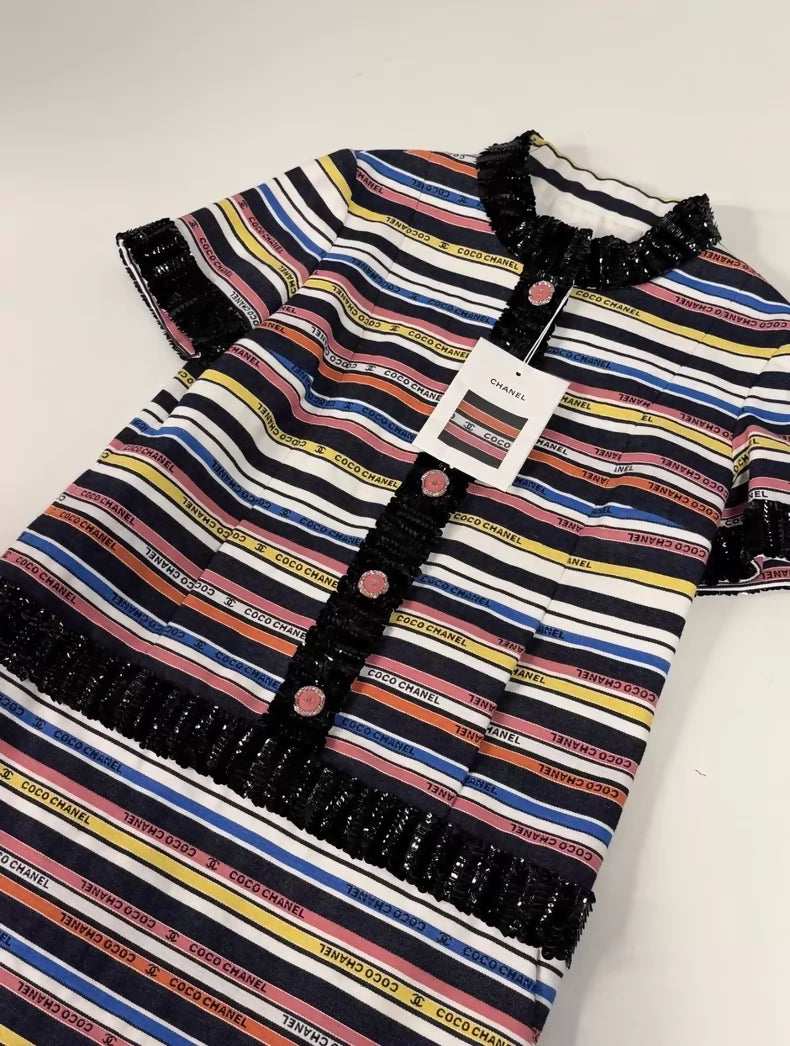 Chanel 22S black Colorful Dress