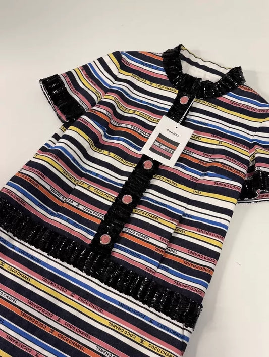 Chanel 22S black Colorful Dress