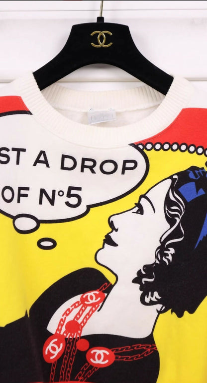 Chanel 2001 coco portrait top