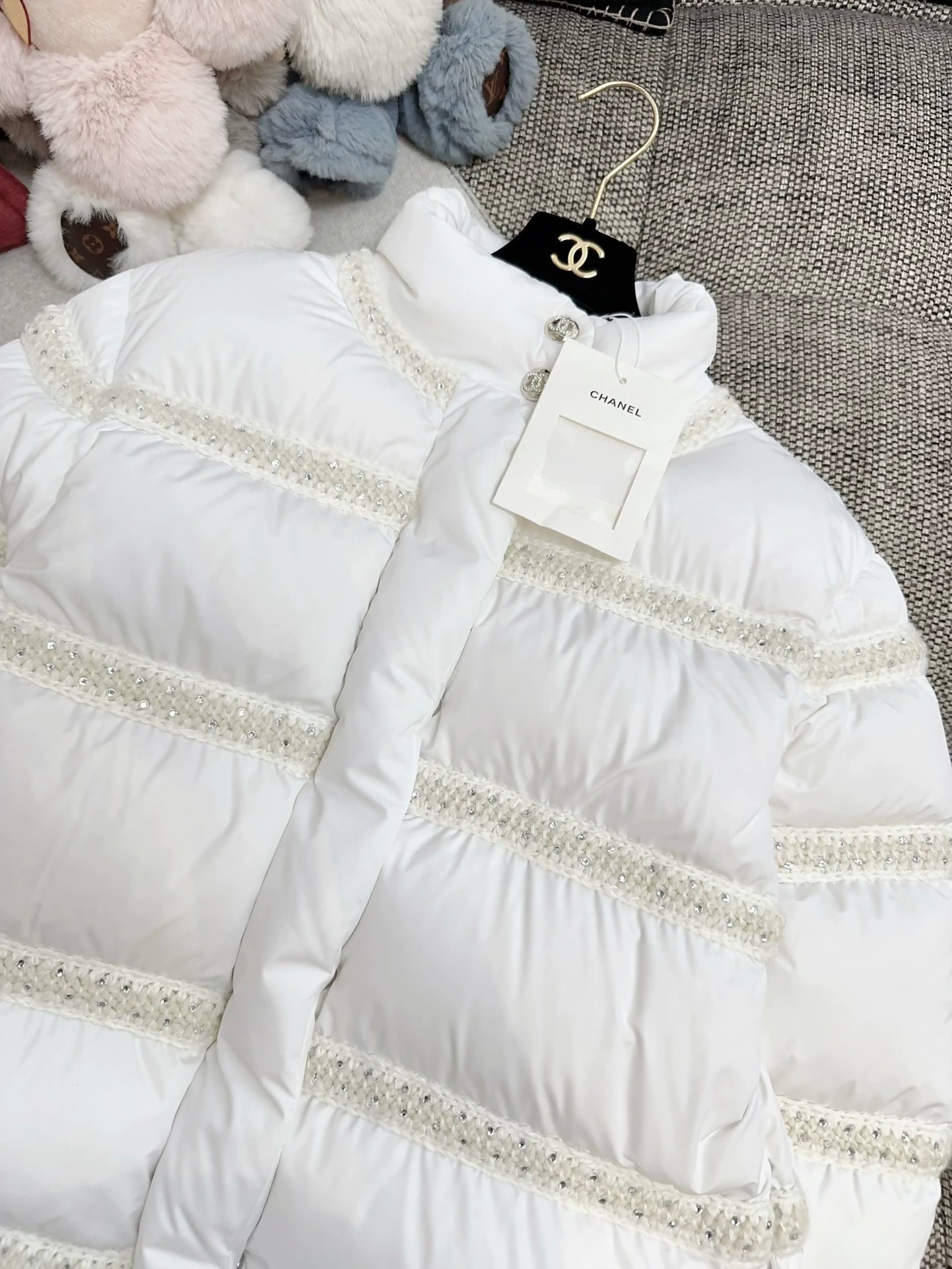 Chanel 24N Coco Neige ski collection white down jacket