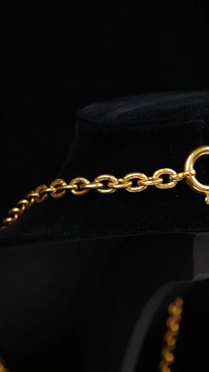Chanel 1994 Burgundy Glass Necklace