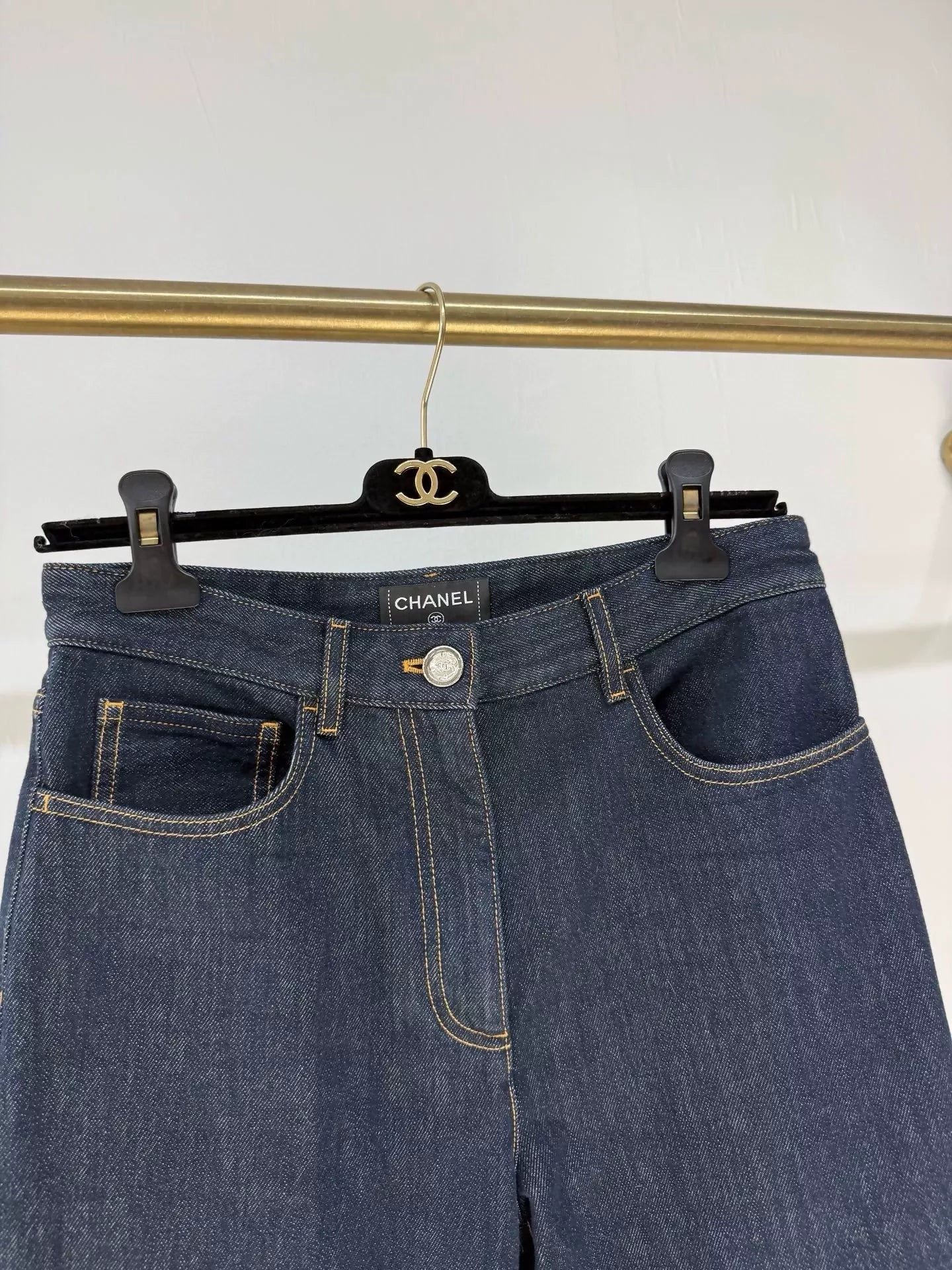 Chanel 25C dark blue denim