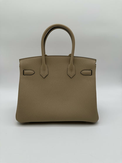 Hermes Birkin 30 trench Togo PHW stamp K
