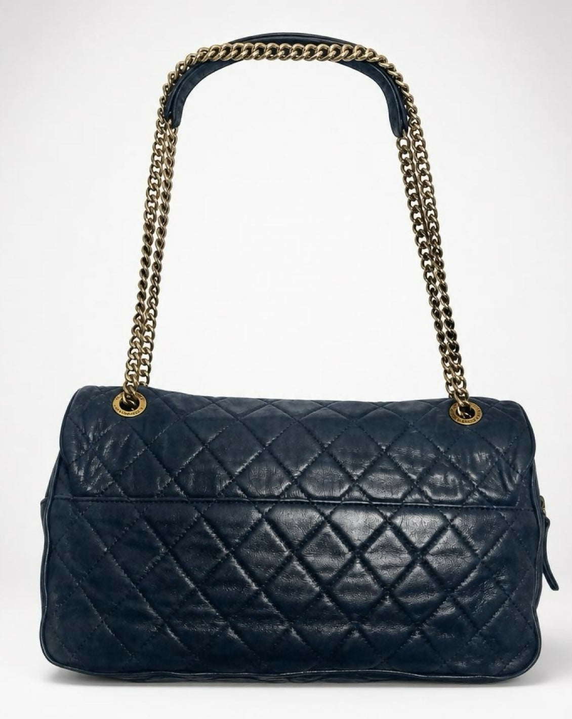 Chanel Black Quilted Iridescent Calfskin Shiva Jumbo Classic Flap Bag GHW