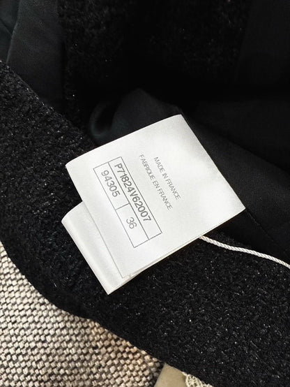 Chanel 22c black tweed jacket,