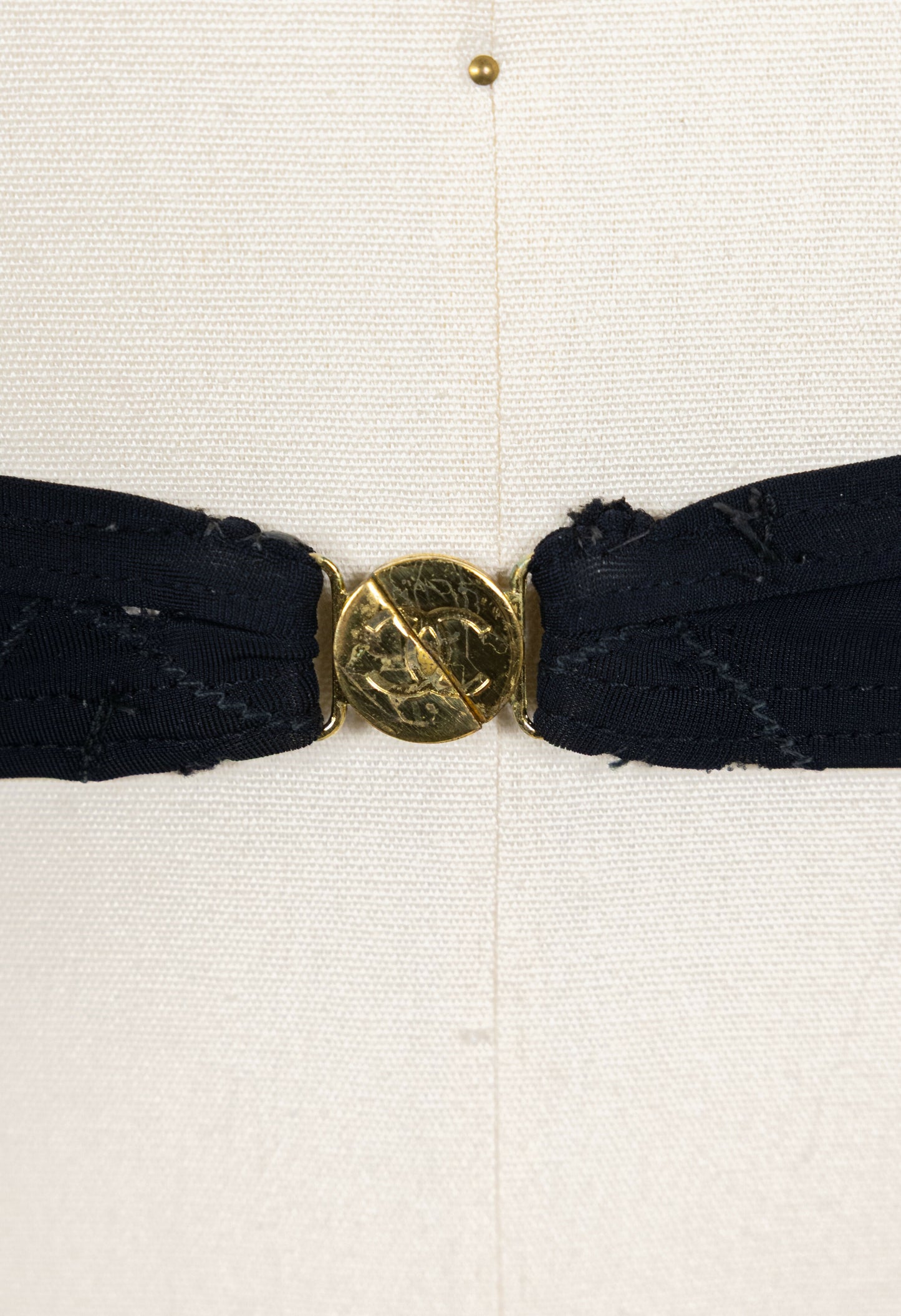 Chanel 1994 Cruise Vintage Black Logo Quilted Bikini