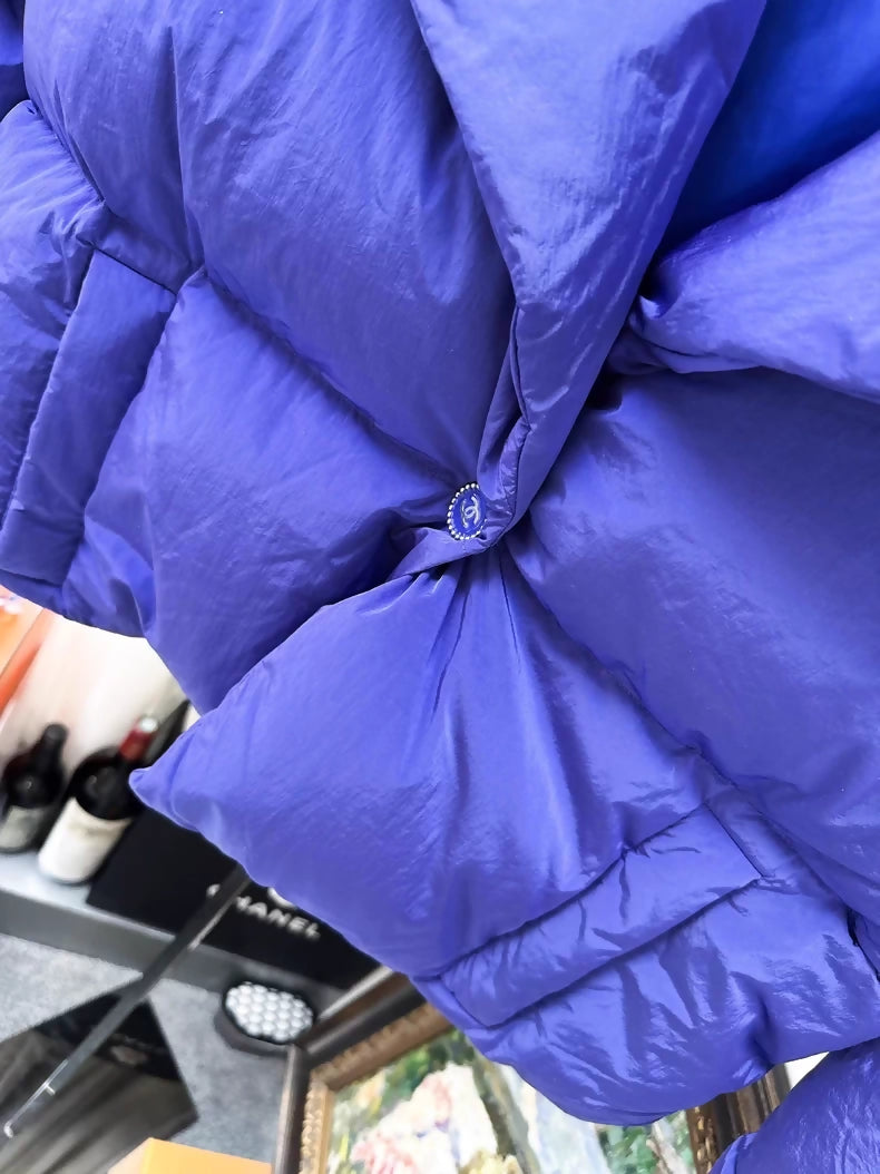 Chanel 19k blue puffer jacket