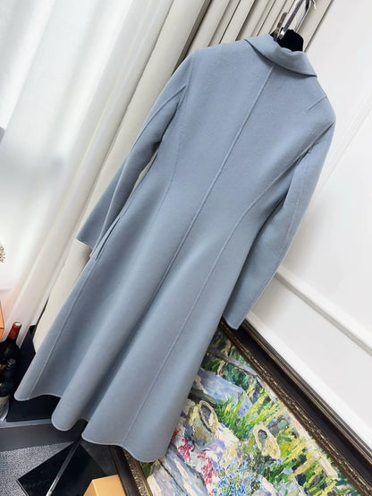 Dior blue cashmere long coat
