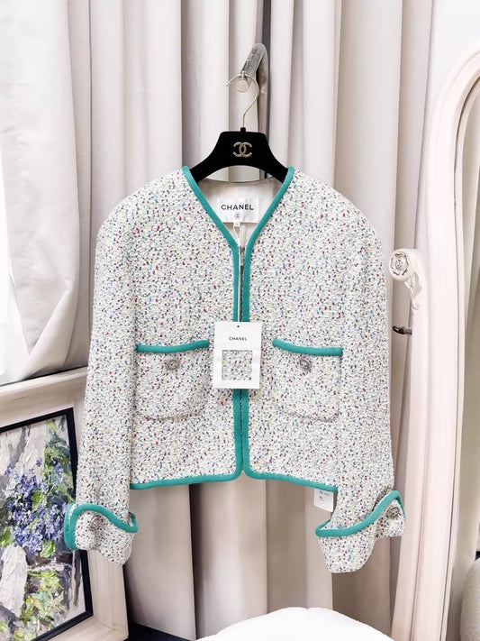 Chanel 17s Multicolor tweed jacket