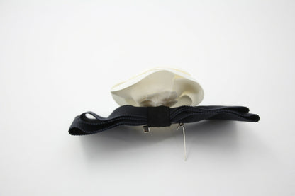 Chanel Vintage 81-85 Fabric Ribbon Black Camellia Brooch