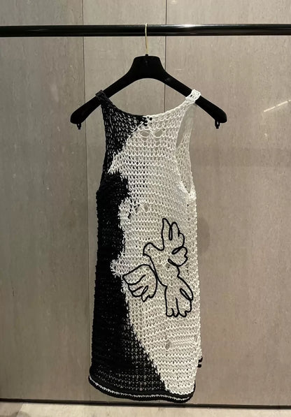 Chanel 22 Black & white Dove Dress