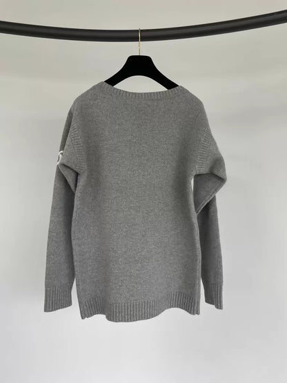 Chanel lion print cashmere sweater