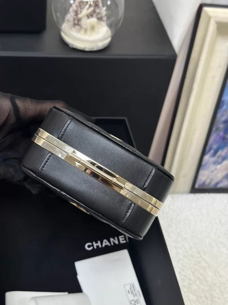 Chanel 22S black make up evening bag