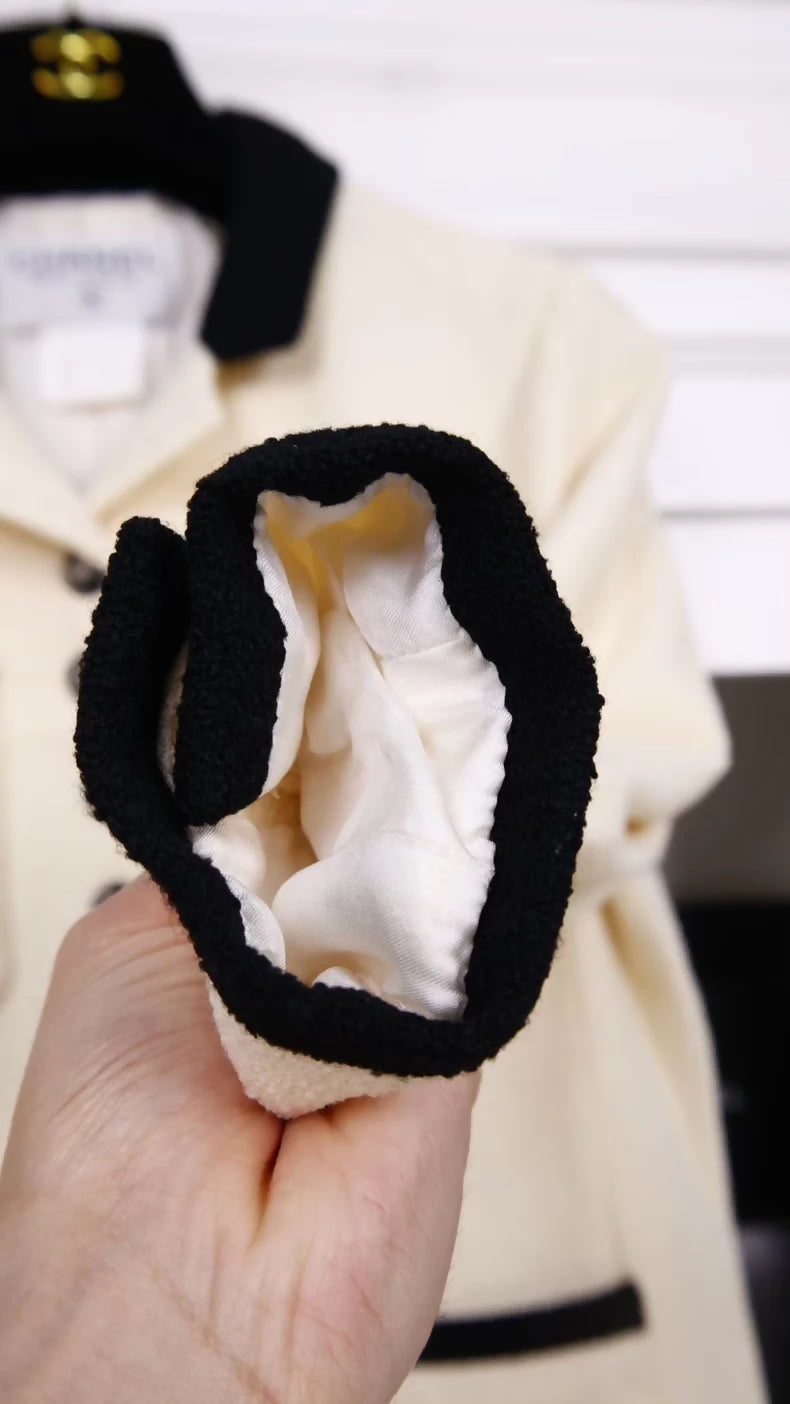 Chanel 1996 black and ecru jacket