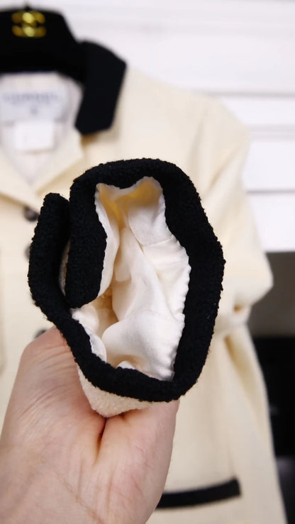 Chanel 1996 black and ecru jacket