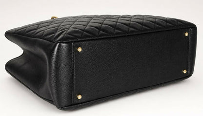 Chanel Black XL 40cm Caviar Quilted Grand Shopping Tote GST GHW