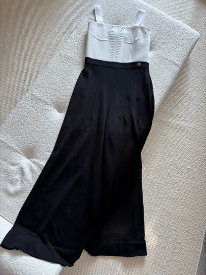 Chanel 25P Black and White Jumpsuit