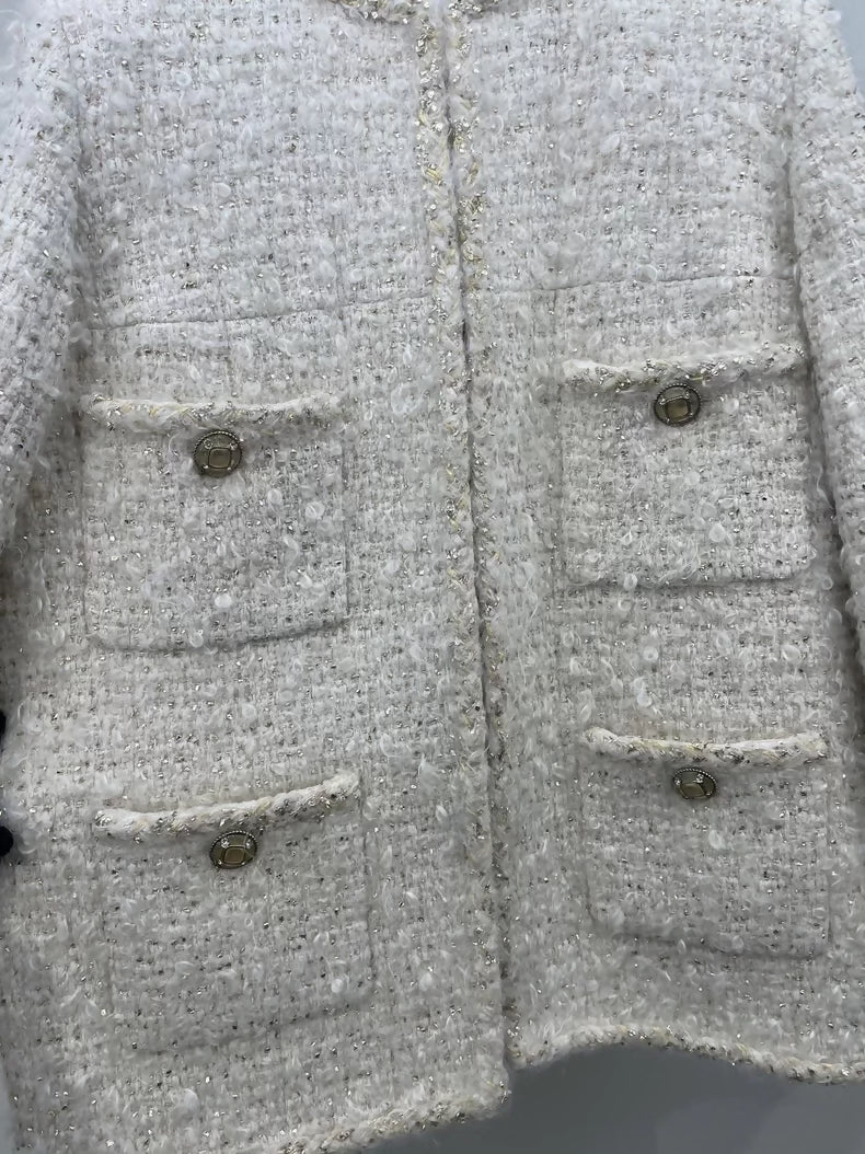 Chanel 19A ecru tweed Jacket