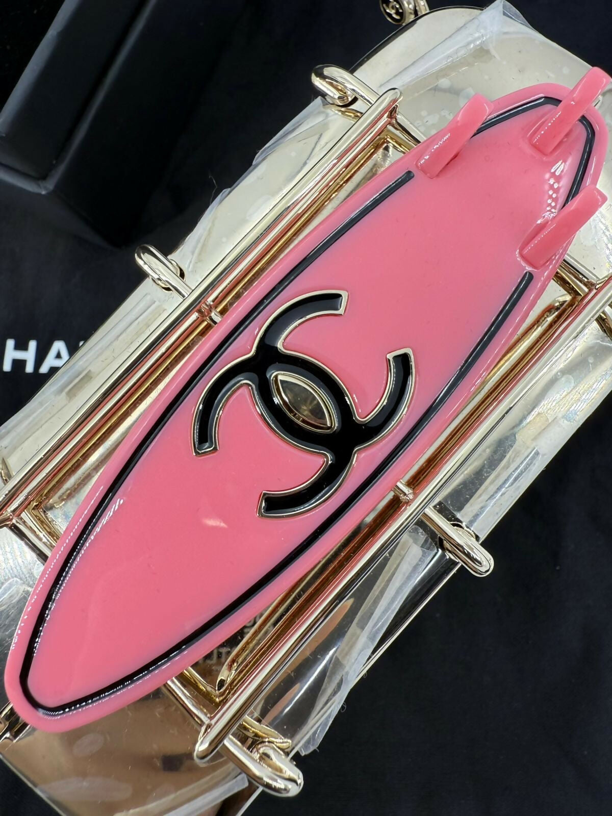 Chanel 2024 Glitter Lucite, Multicolor Rhinestone & Enamel Hollywood Mini Van