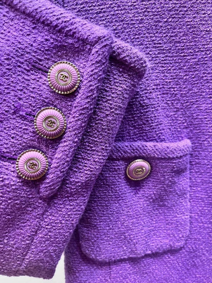 Chanel 20P purple tweed jacket