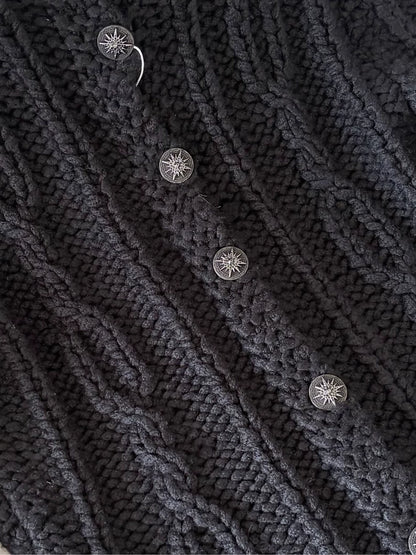 Chanel 15A Black Cashmere Bow Sweater