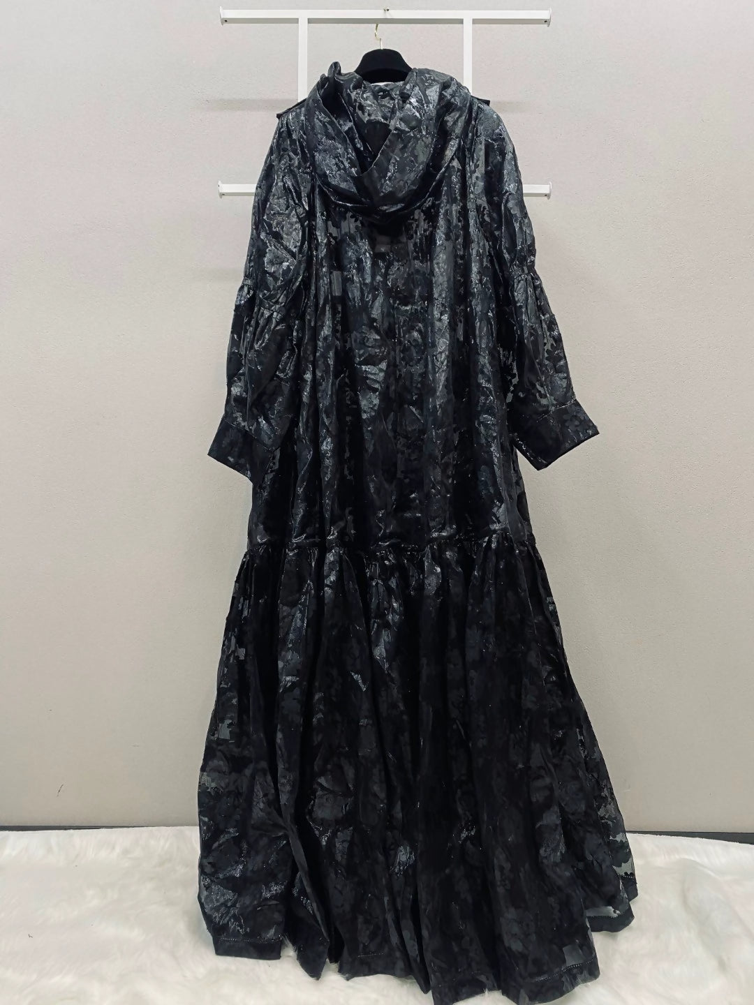 Chanel 21A Black silk coat